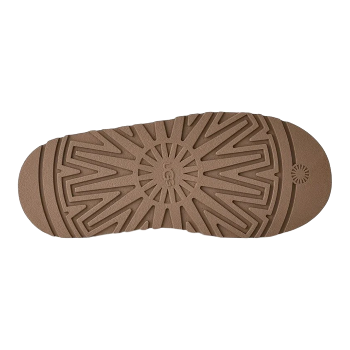 HypeSelection UGG Tazz II slipper chestnut brown rubber outsole with signature tread pattern and embossed logo