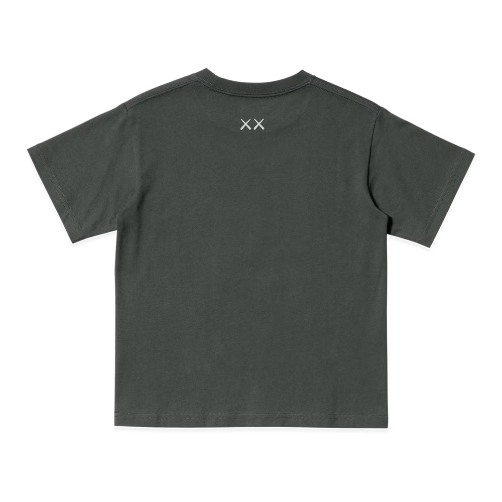 HypeSelection gray Uniqlo KAWS Universe relaxed fit T-shirt back view with white XX motif