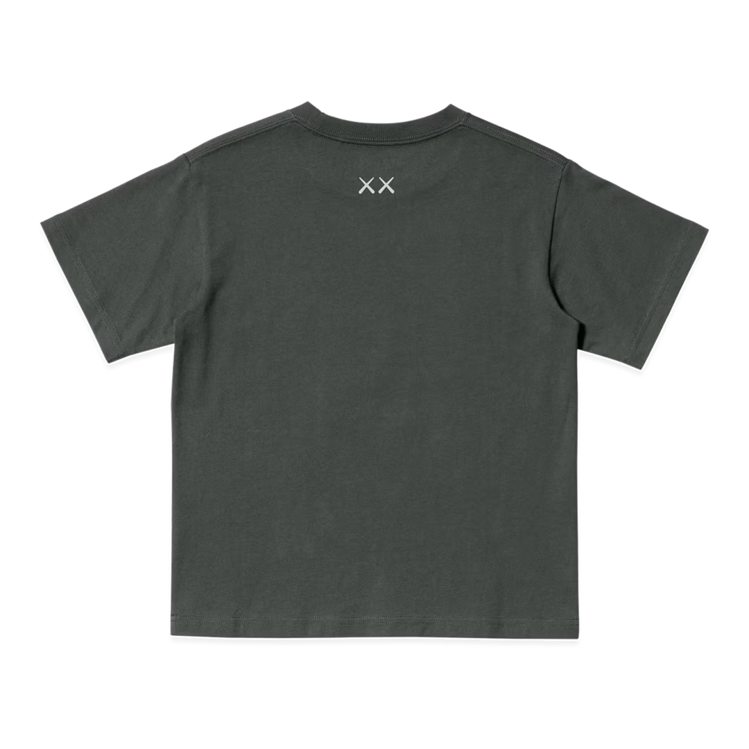 HypeSelection gray Uniqlo KAWS Universe relaxed fit T-shirt back view with white XX motif