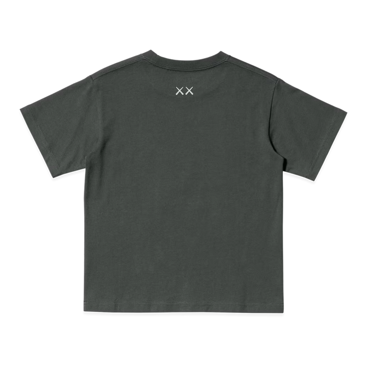 HypeSelection gray Uniqlo KAWS Universe relaxed fit T-shirt back view with white XX motif