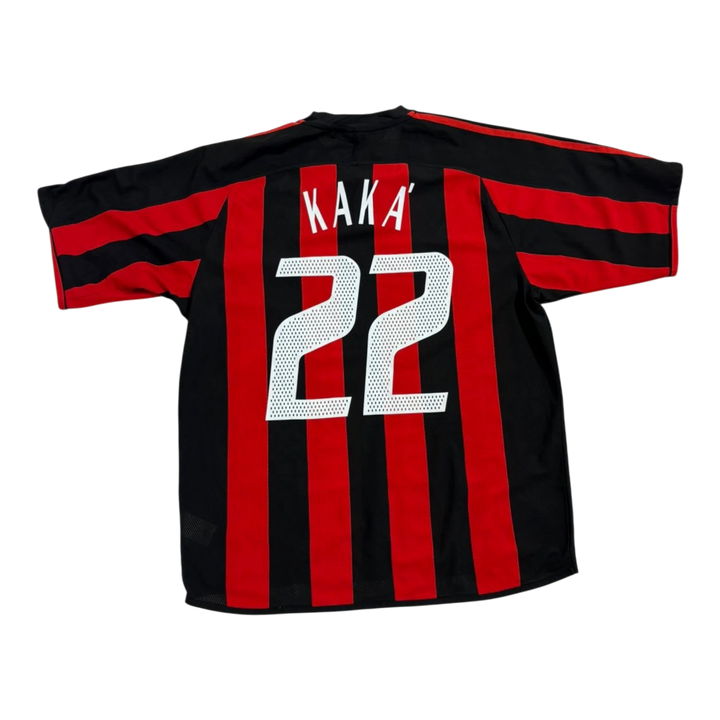 HypeSelection vintage Adidas AC Milan Kaka 22 soccer jersey in black and red stripes with white player name and number