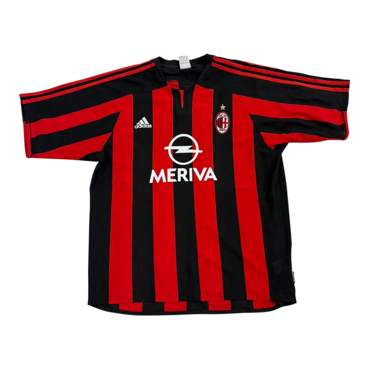 HypeSelection vintage Adidas AC Milan Kaka football jersey in iconic red and black stripes with Opel sponsor logo.