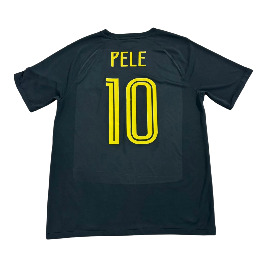 HypeSelection vintage Nike Brazil soccer jersey in black with yellow Pele 10 lettering on the back.