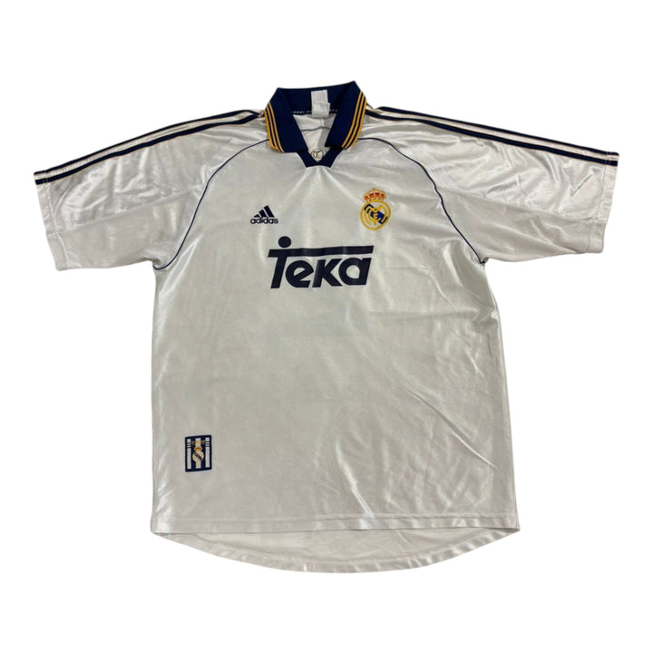 HypeSelection vintage Adidas Real Madrid white soccer jersey with Teka sponsor and M. Salgado detailing.