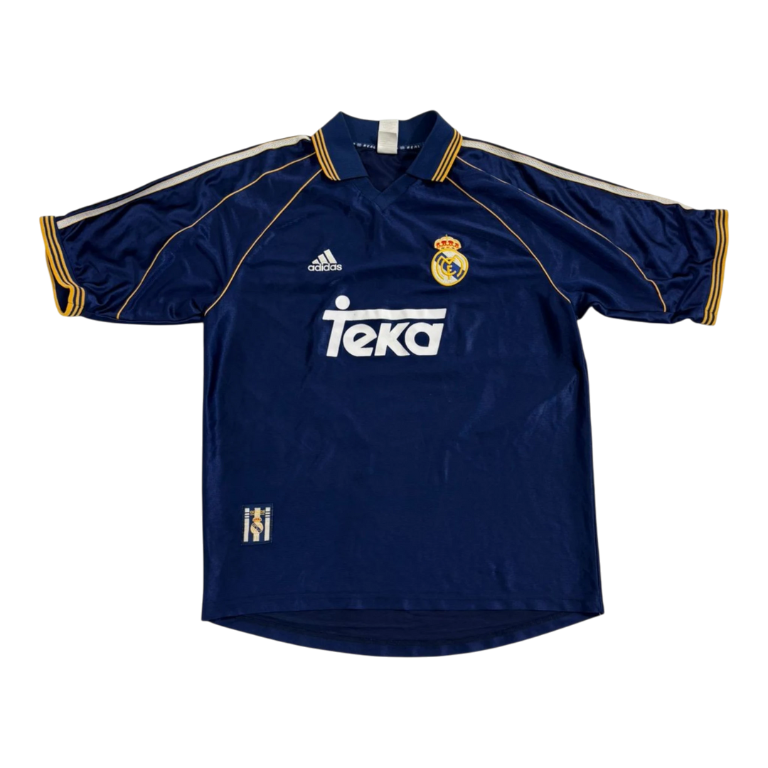 HypeSelection vintage Adidas Real Madrid navy blue soccer jersey with Teka sponsor and classic collar