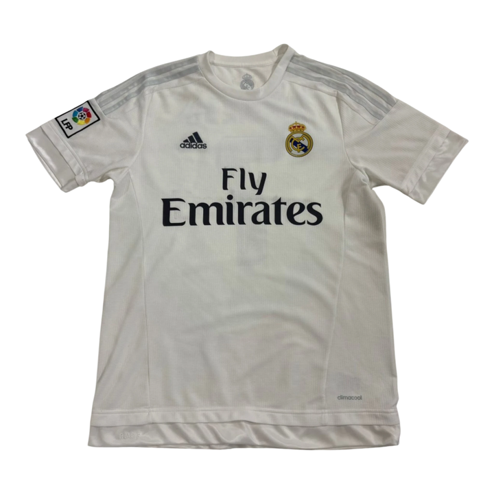 HypeSelection vintage white Adidas Real Madrid Ronaldo soccer jersey with Fly Emirates sponsor and LFP patch.