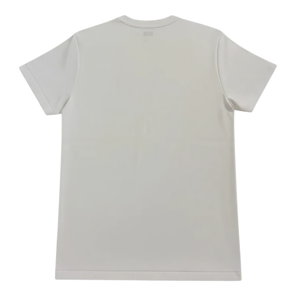 HypeSelection white 100% cotton interlock knit crew neck t-shirt for women with a balanced regular fit.