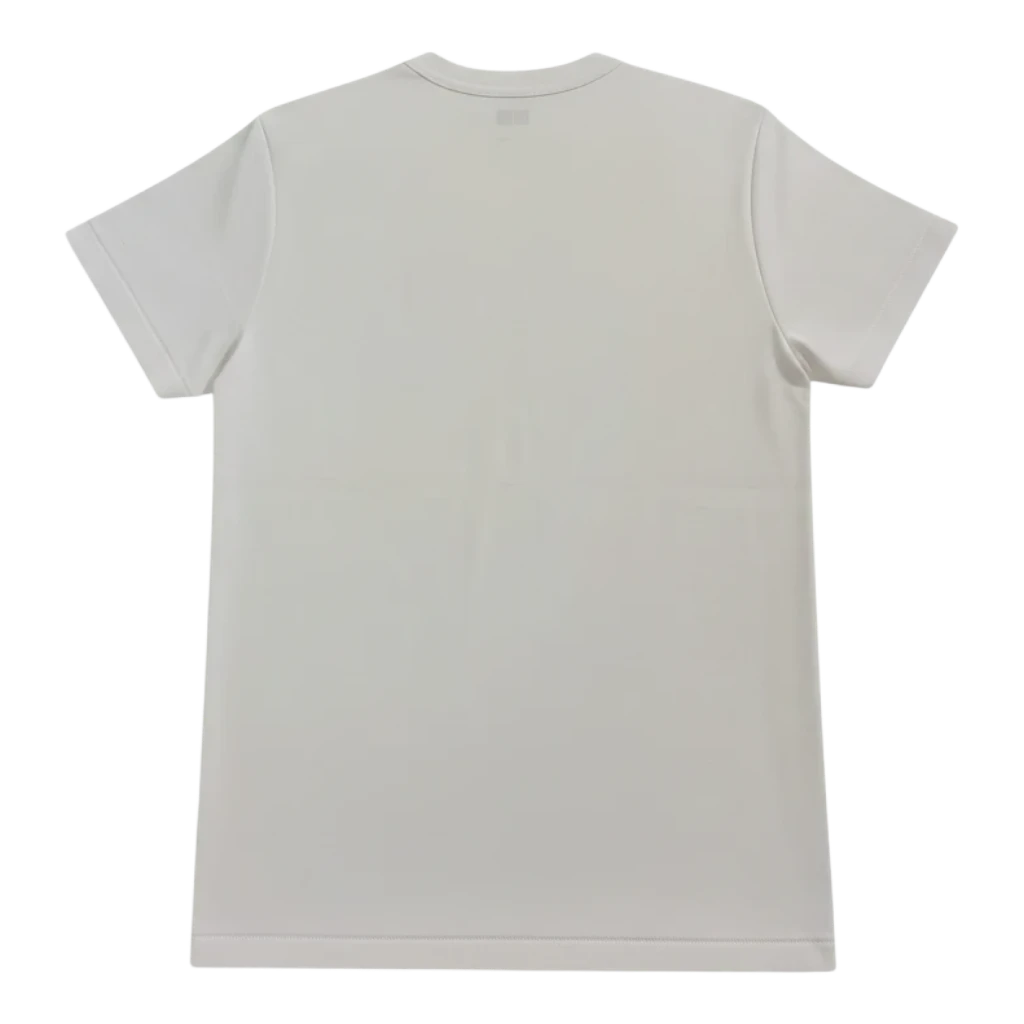 HypeSelection white 100% cotton interlock knit crew neck t-shirt for women with a balanced regular fit.