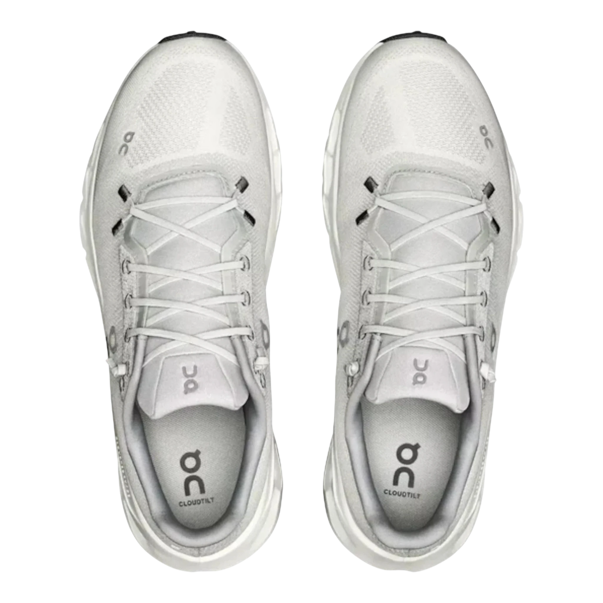 HypeSelection Cloudtilt Glaceir Ice white running shoes with lace-up closure and breathable mesh upper.