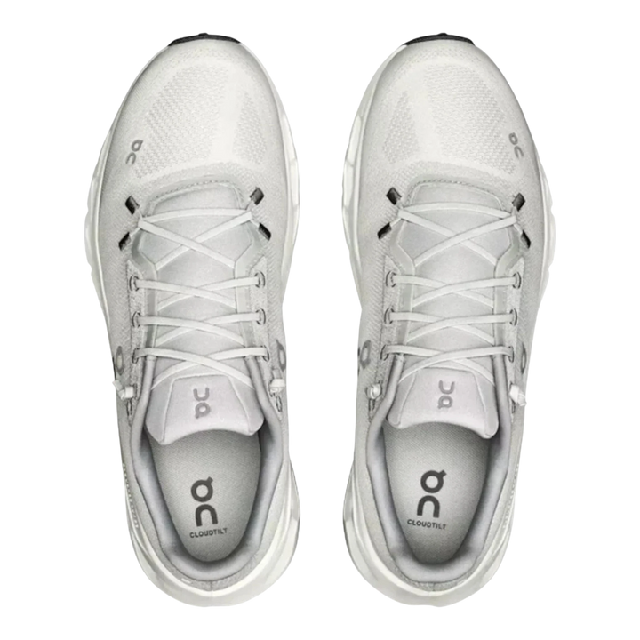 HypeSelection Cloudtilt Glaceir Ice white running shoes with lace-up closure and breathable mesh upper.