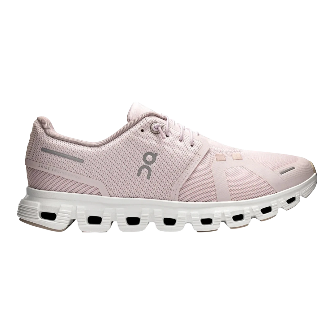 HypeSelection women's On Cloud 6 sneakers in Orchid Fade, featuring breathable mesh upper, white CloudTec® sole, and subtle gradient.