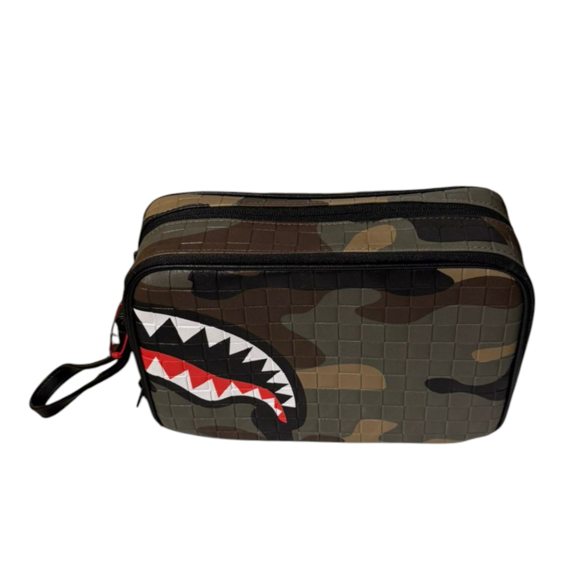 Sprayground Woodland Camo Check Toiletry Bag