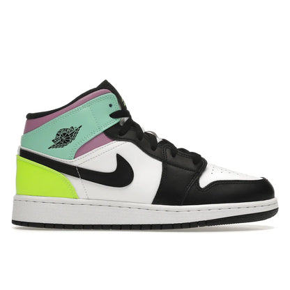 Jordan 1 Mid Pastel Black Toe (GS)