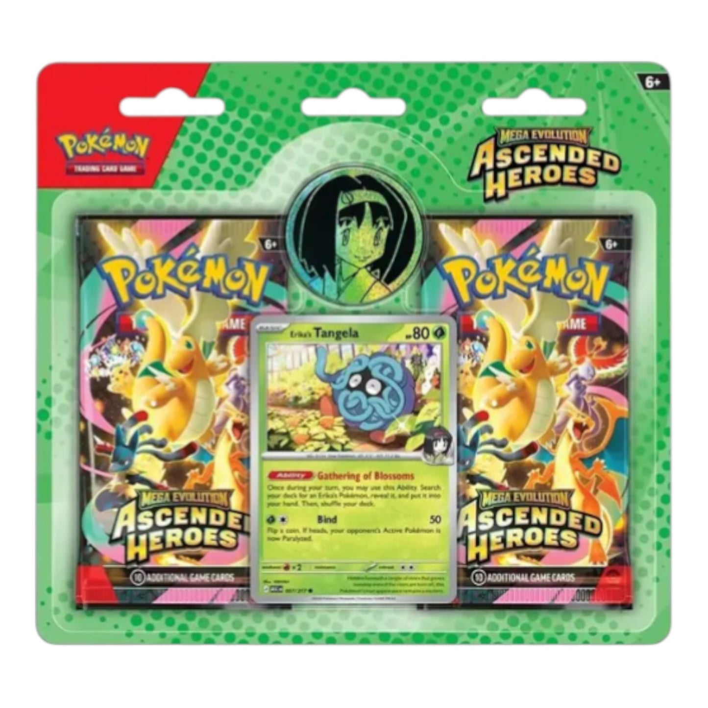Pokemon TCG Mega Evolution Ascended Heroes 2 Pack Blister 2026 - Erika's Tangela