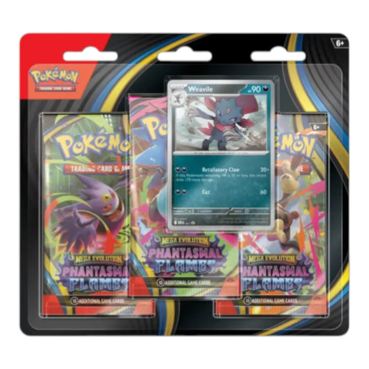 Pokemon TCG Mega Evolution Phantasmal Flames 3 Pack Blister