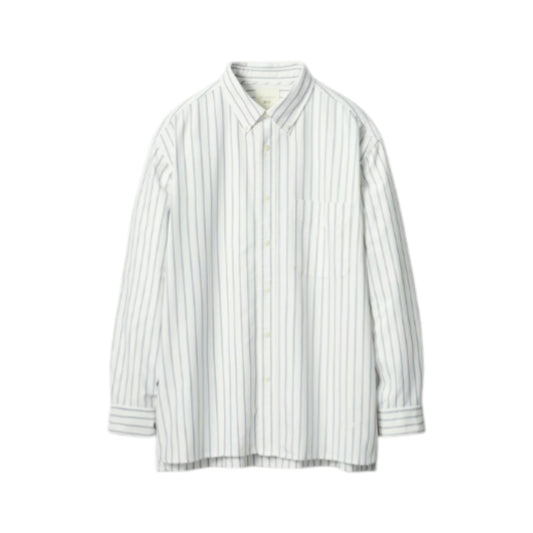 Uniqlo Oxford Oversized Shirt Striped Off-White