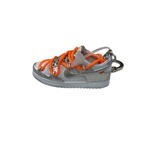Nike Dunk Low Off-White Metallic Silver Keychain