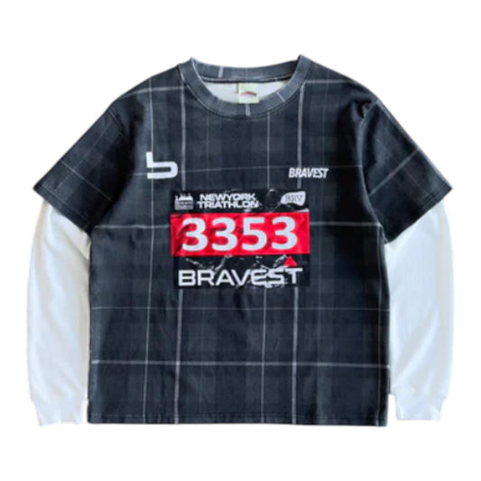 Bravest Studios - Marathon Plaid Thermal Tee