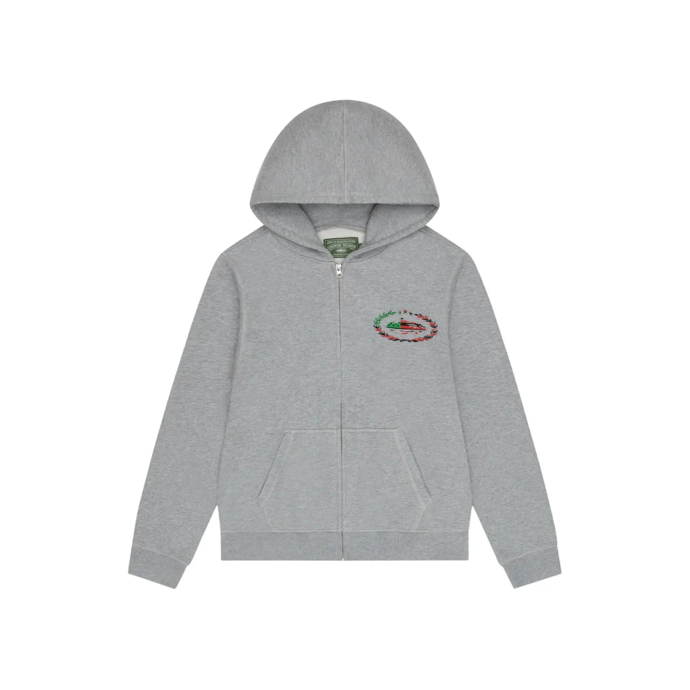 Denim Tears x Corteiz Royale Zip Hoodie Grey