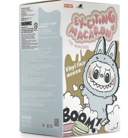 Pop Mart Labubu The Monsters Tasty Macarons Vinyl Plush Pendant Single Blind Box