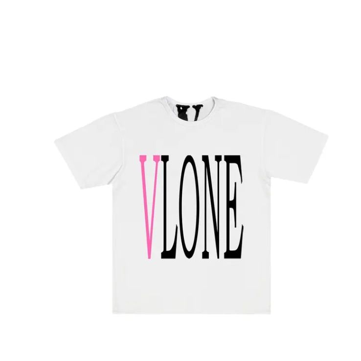 Vlone Staple T-Shirt 'White/Pink'