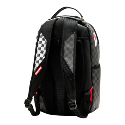 Grey Check Scribble Split DLX Backpack
