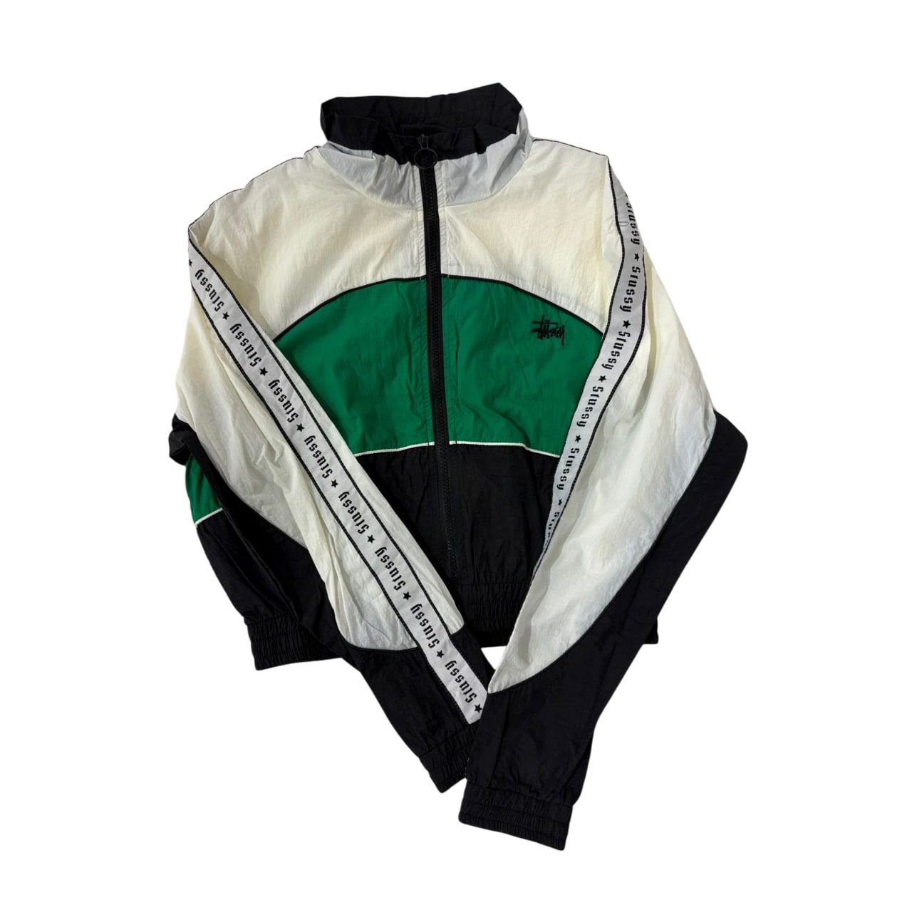 Vintage Stussy Windbreaker Green/White