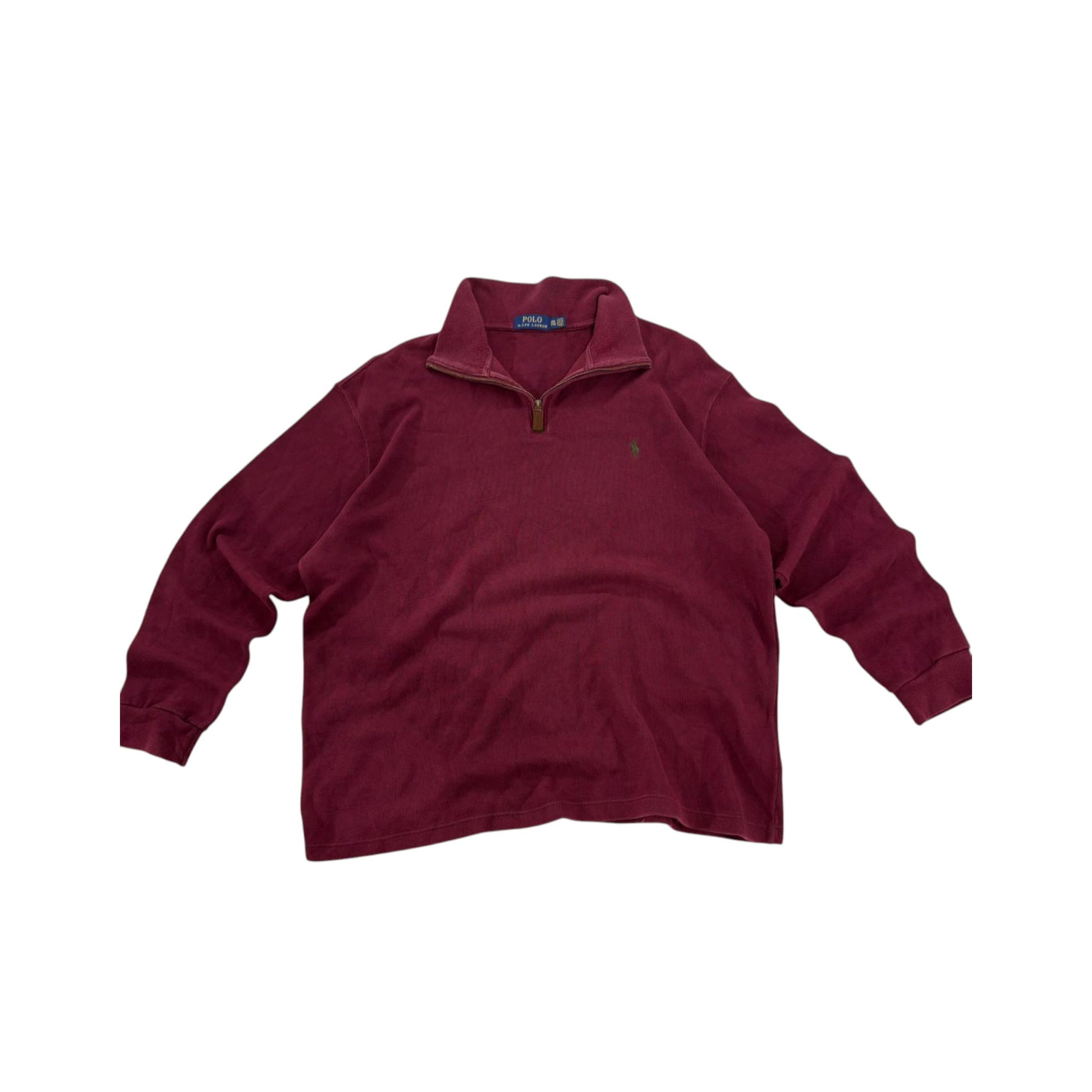 Vintage RL Qzip Sweatshirt Red