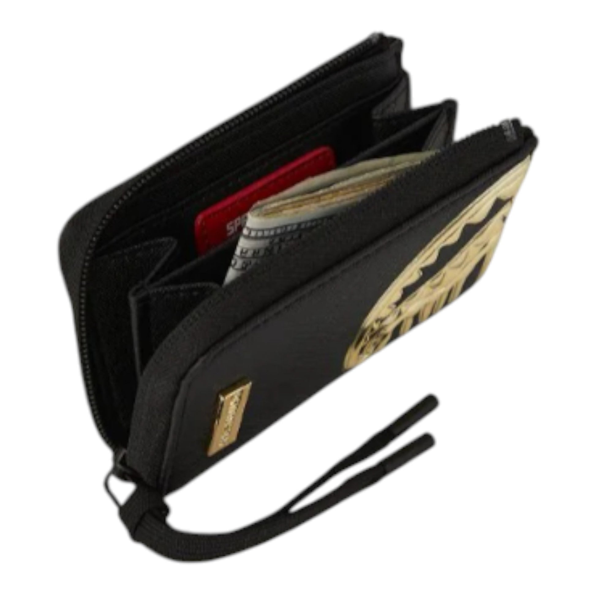 Sprayground Gold And Dangerous Wallet