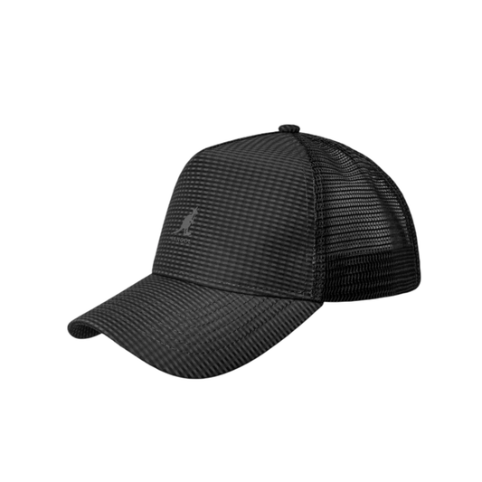 SEERSUCKER MESH TRUCKER BLACK