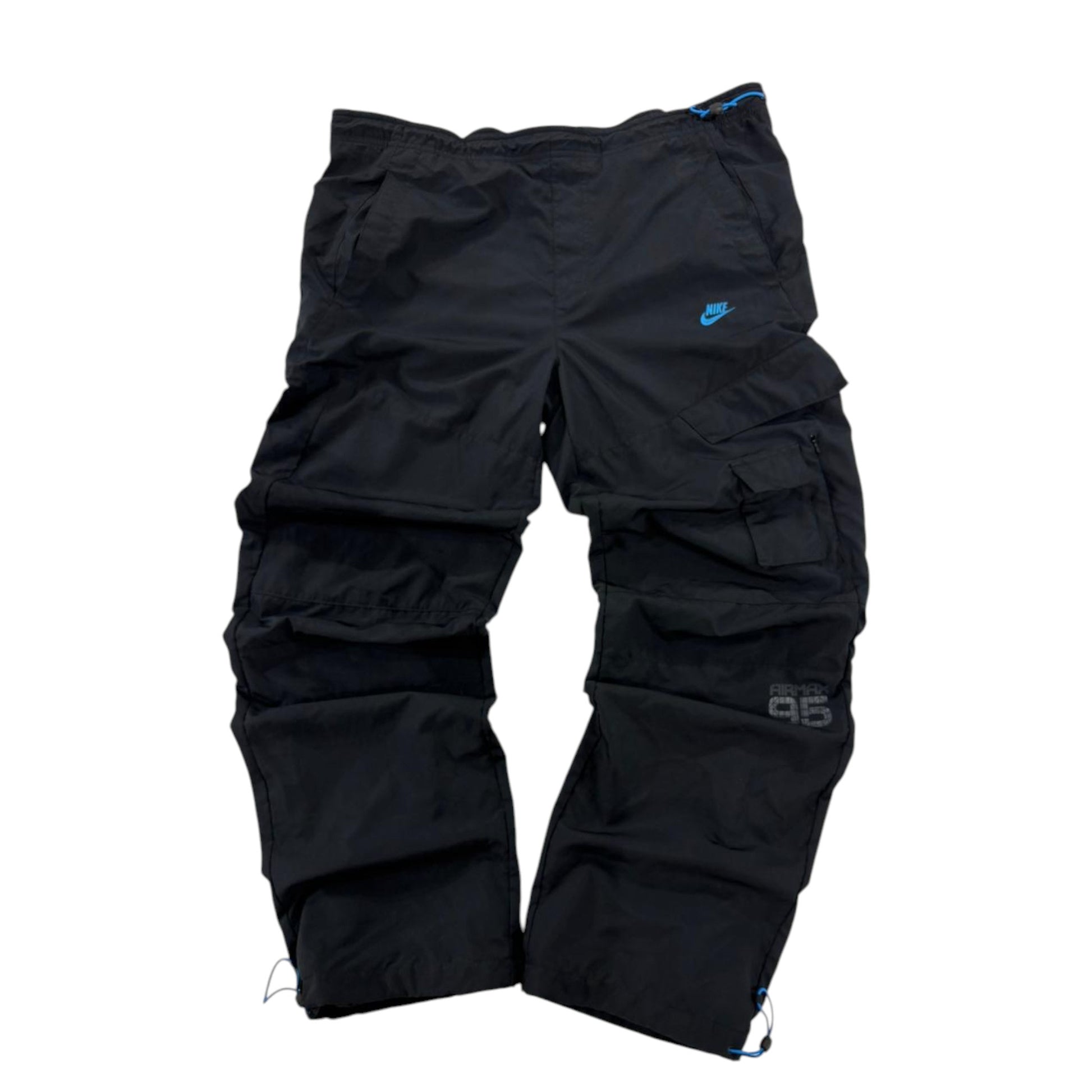 Vintage Nike Track Pants Black/Blue Swoosh