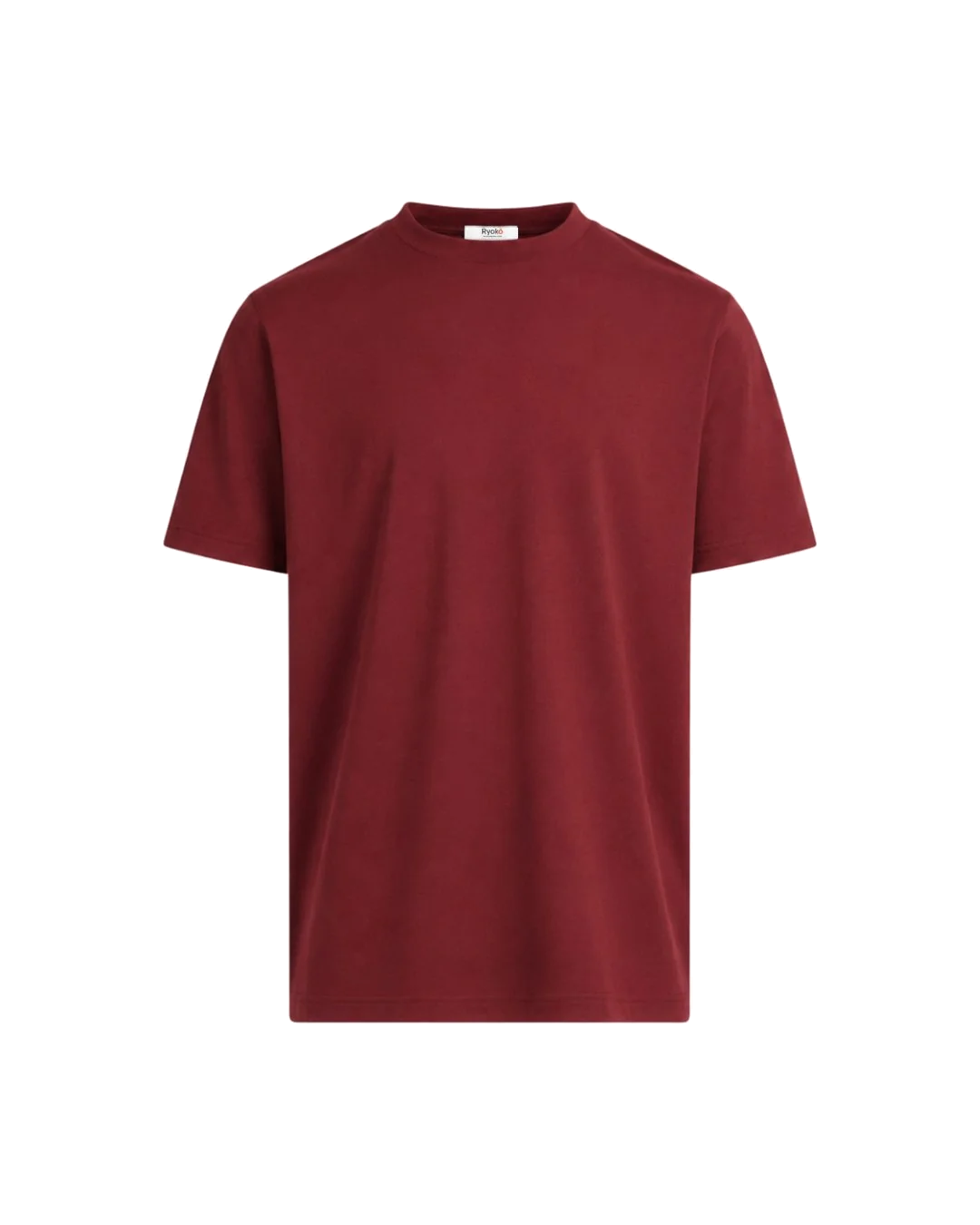Ryoko The Essential T – Burgundy short-sleeve crew-neck T-shirt.