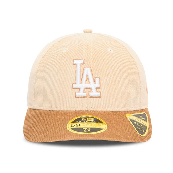 New Era Los Angeles Dodgers Cords Beige Fitted Hat