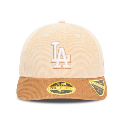 New Era Los Angeles Dodgers Cords Beige Fitted Hat