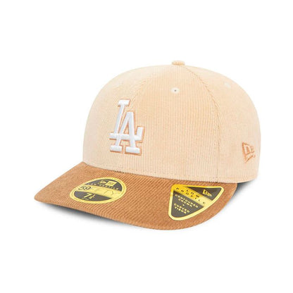 New Era Los Angeles Dodgers Cords Beige Fitted Hat