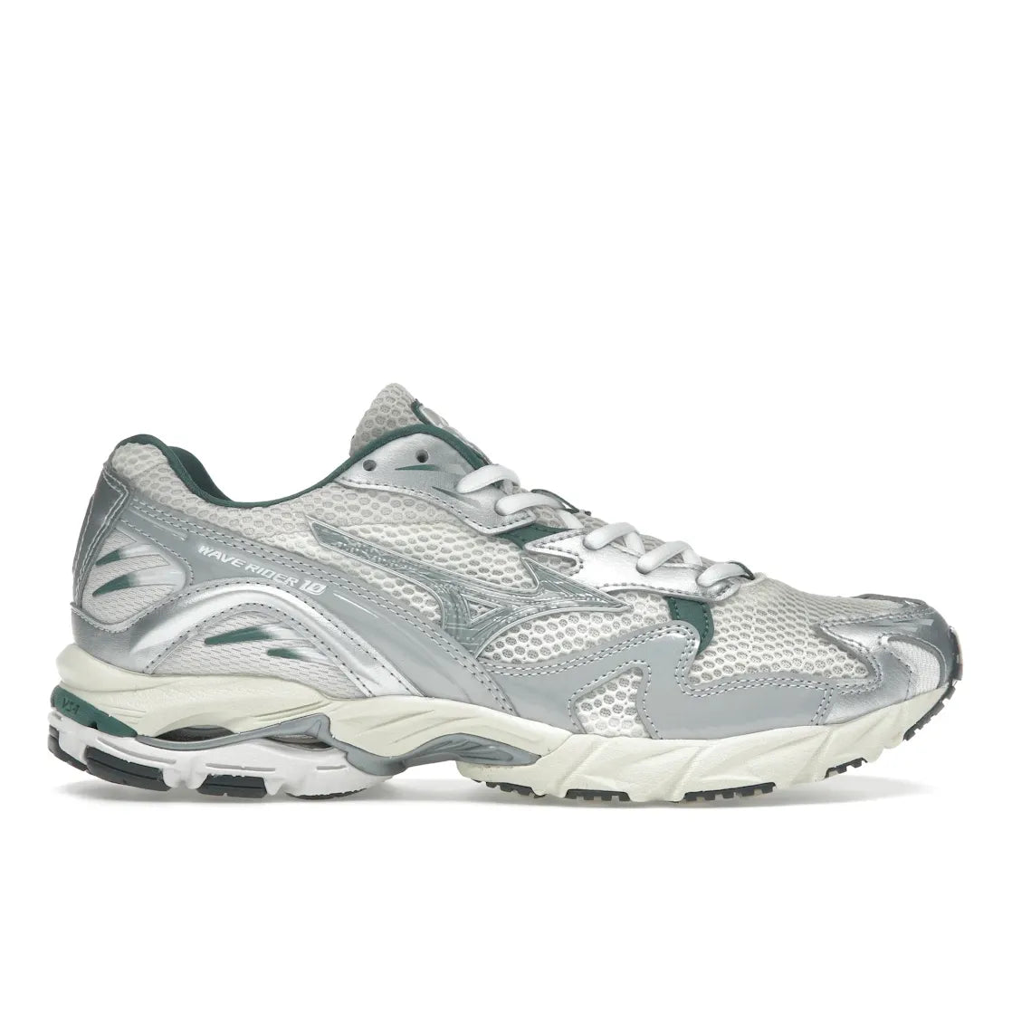 Mizuno Wave Rider 10 White Slate Bistro Green
