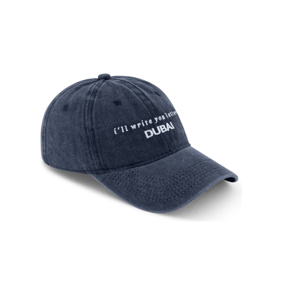acid wash dad cap in navy