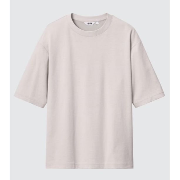 AIRism Cotton Oversized T-shirt Light Gray