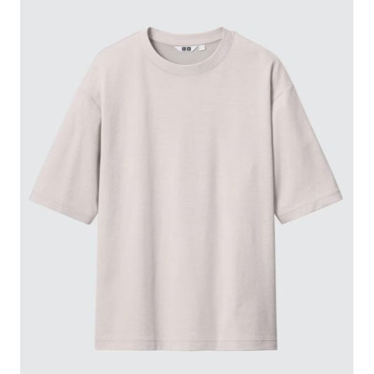 AIRism Cotton Oversized T-shirt Light Gray