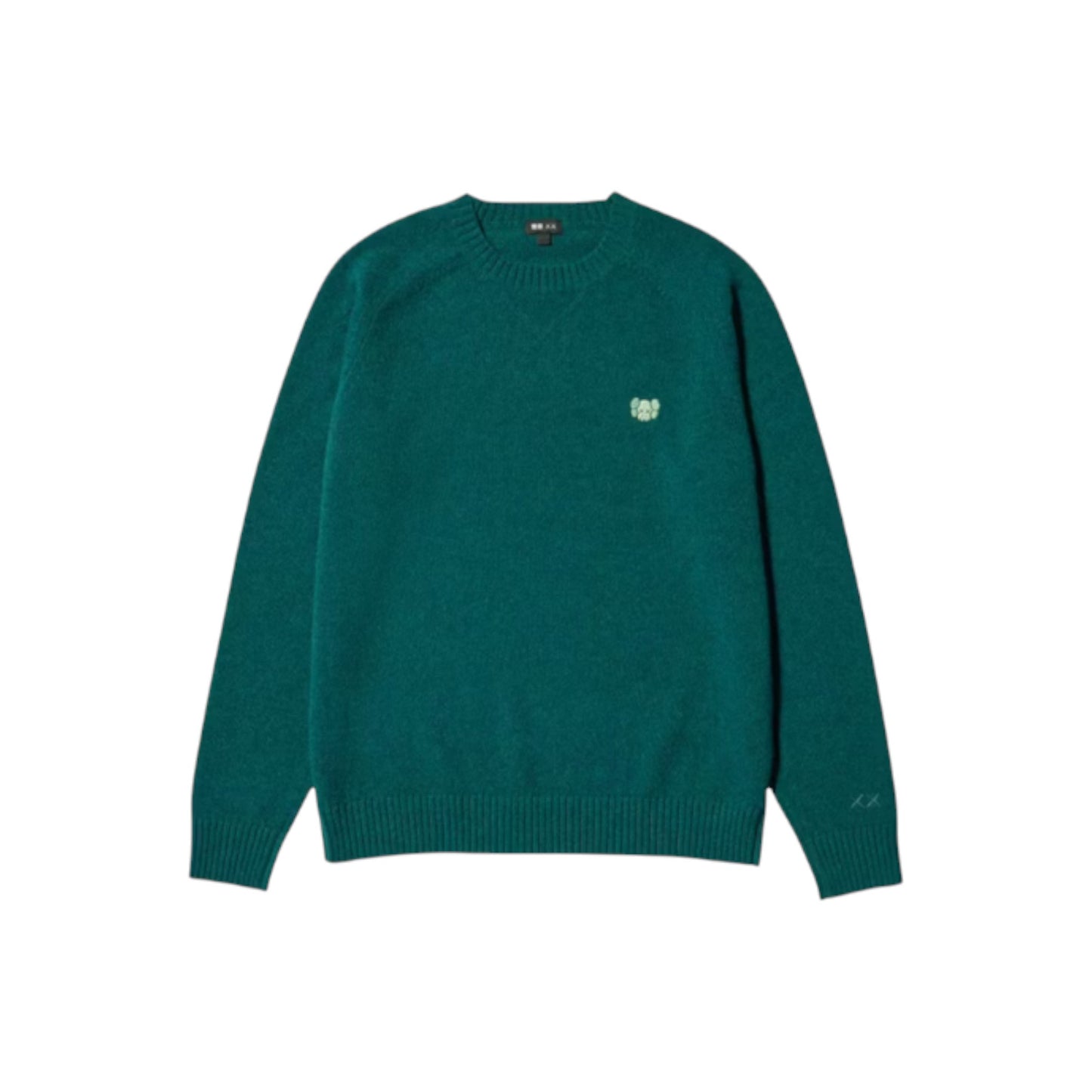 Kaws Winter Lamb Crew Neck Sweater GREEN