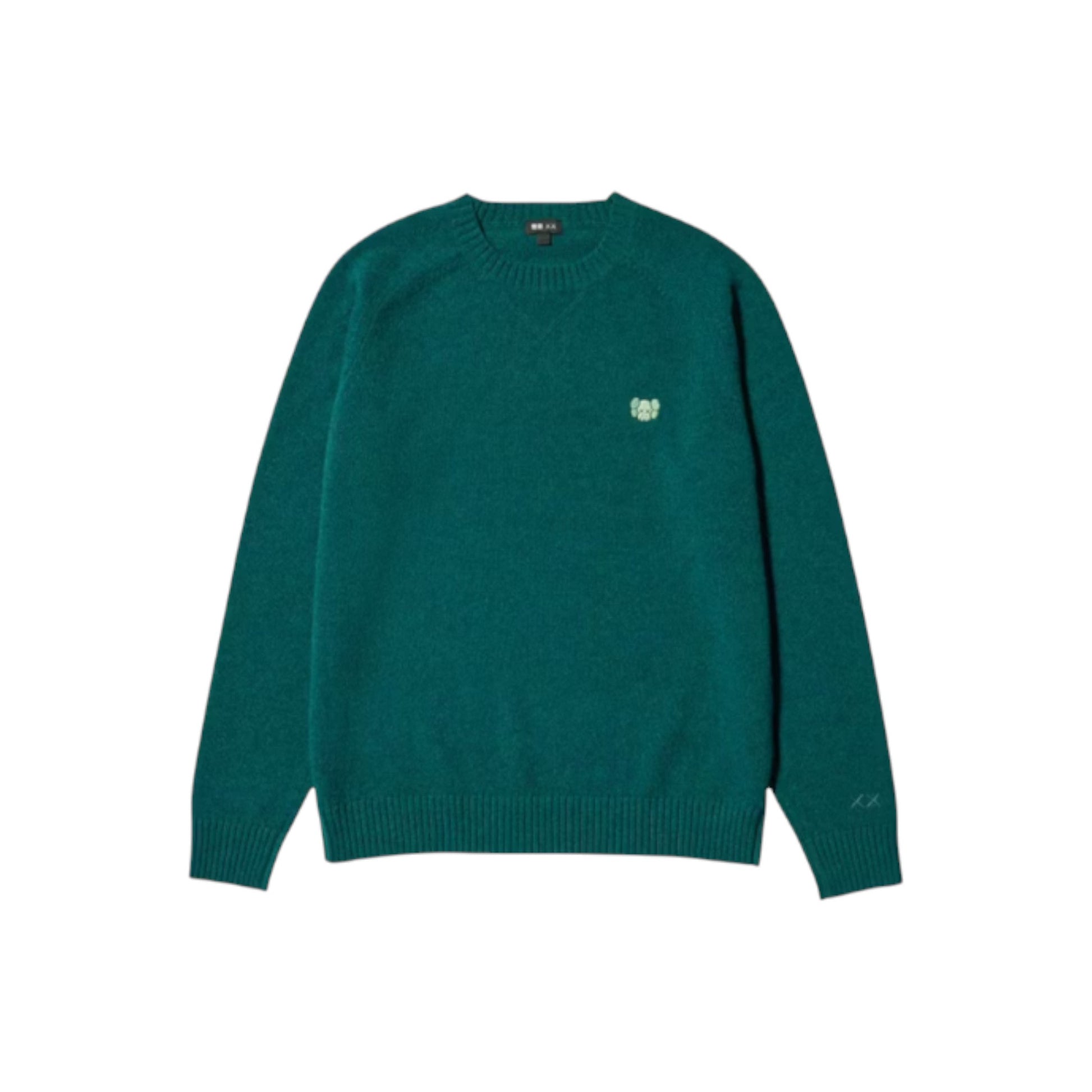 Kaws Winter Lamb Crew Neck Sweater GREEN